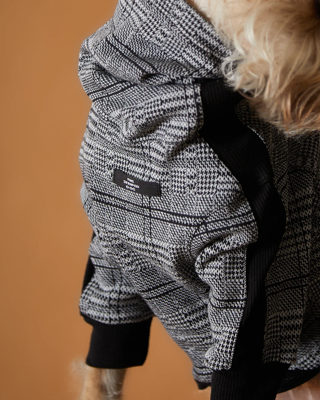 Plaid Black and White Jaqcuard Turtleneck Sweater YVES