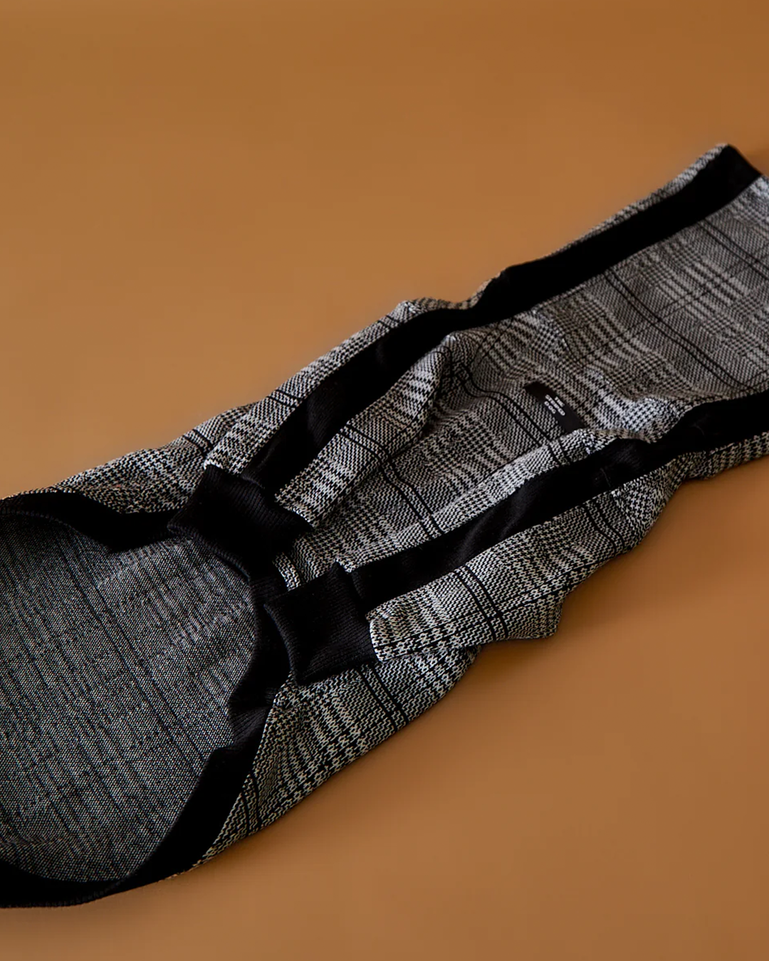 Plaid Black and White Jaqcuard Turtleneck Sweater YVES